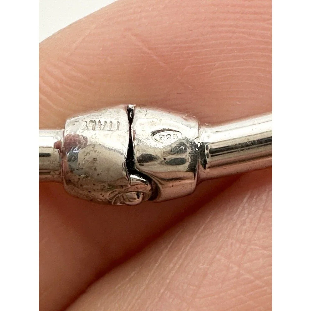 925 Italy Sterling Silver Bangle Bracelet 7.25”
